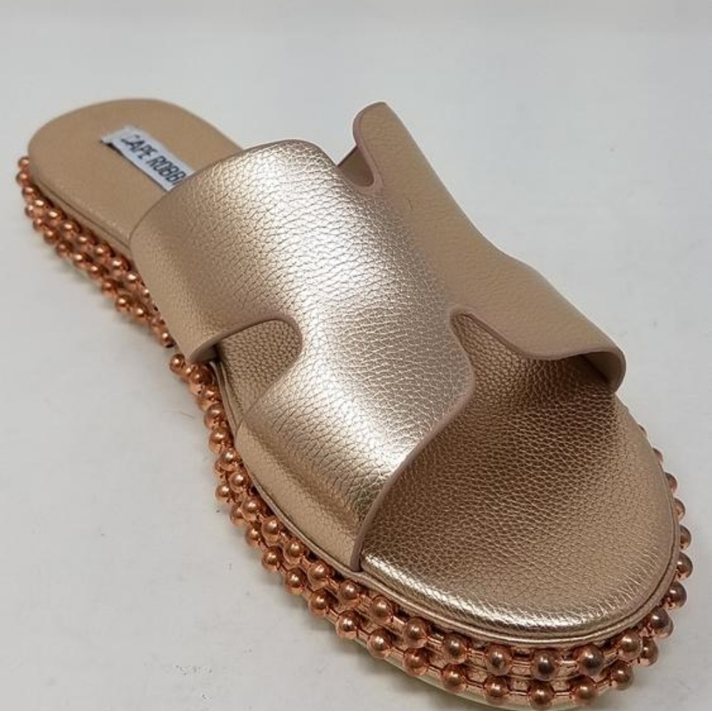 NEW Cape Robbin Rose Gold Open Toe Slide Sandal - Picture 2 of 8